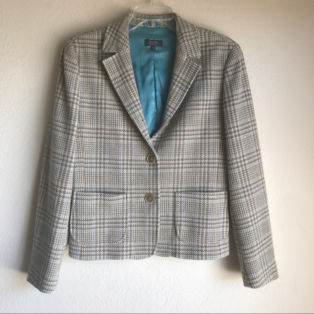 Zanella Platinum Wool Blend Jacket, Maureen